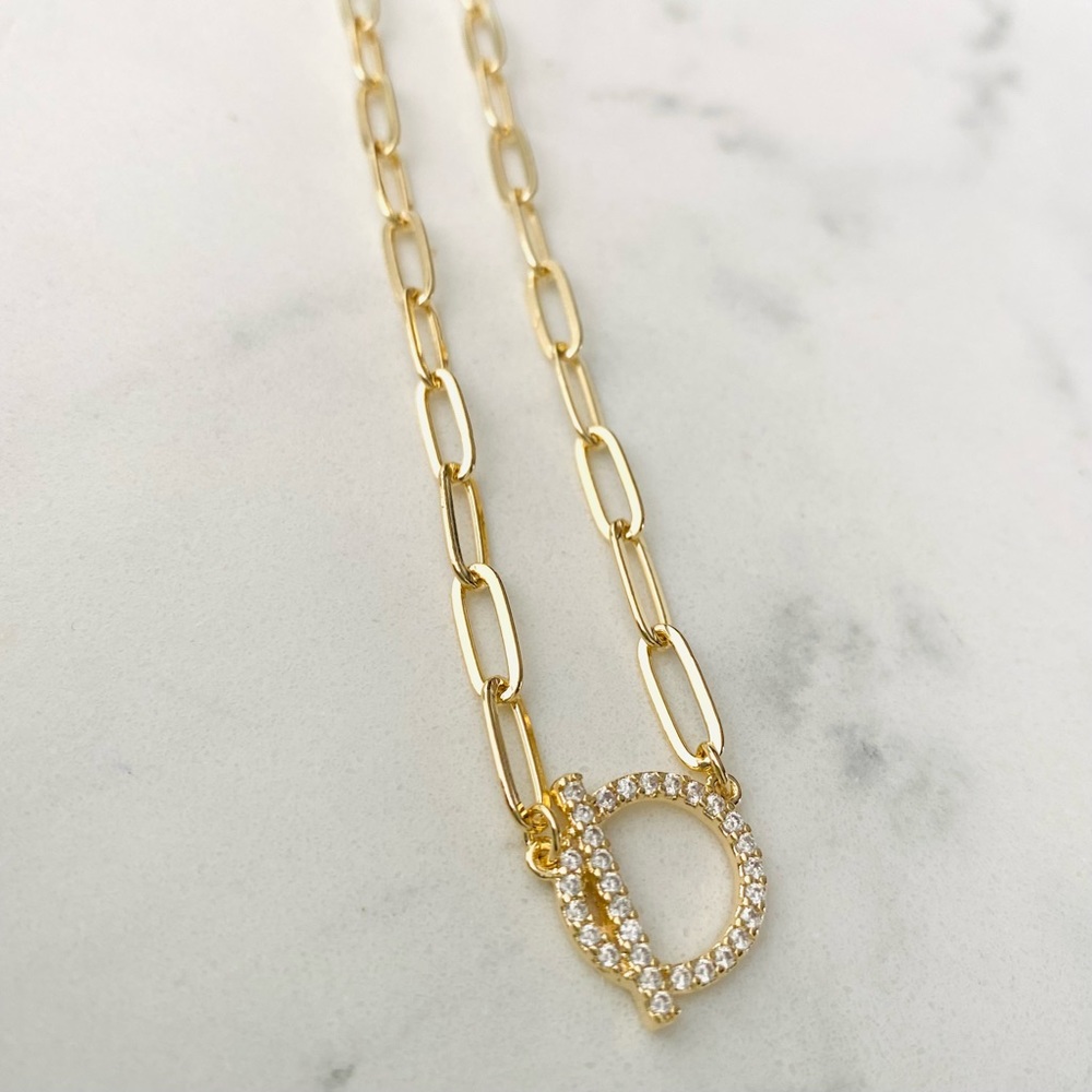 Paperclip Chain with Toggle - Picture 8 of 8